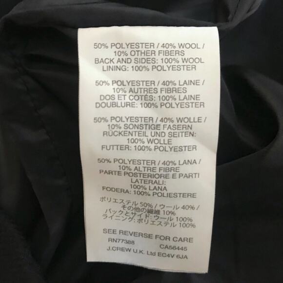 J.Crew Sleeveless Chevron Tweed Wool Pencil Sheath Dress, Size 00P (MSRP $168) - Picture 4 of 6